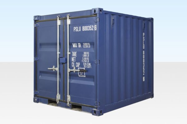 8FT Shipping Container One Trip Blue RAL 5013