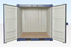 8FT Shipping Container One Trip Blue RAL 5013