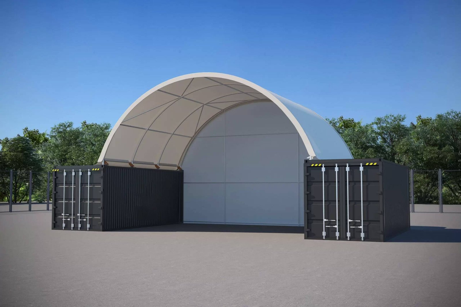 20 X 20ft Container Dome Incl Back Wall